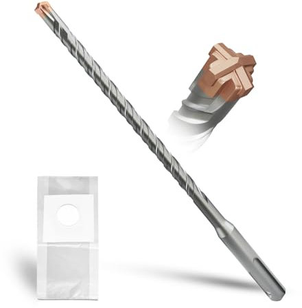 METOTY SDS Plus bohrer 8mm×210mm,mit 4 Hartmetallschneiden,Kopf mit Beschichtung,Steinbohrer,Hammerbohrer,Betonbohrer,Für Stein,Beton,Naturstein,Ziegelmauer