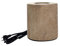 LUXULA 2x Tischleuchte JAR mit E27 Fassung, Beton, 180cm Textilkabel mit Schalter, beige sand - Tischlampe für Wohnzimmer Schlafzimmer Nachttisch - Lampenfuß ohne Leuchtmittel