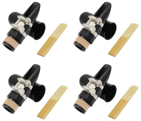 Puthernm 4X Mouthpiece Kit, Includes Ligature+Clarinet 2.5+Black Clarinet Mouthpiece Plastic Cap