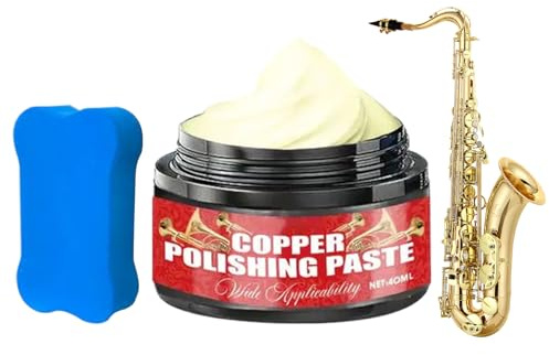 Reiniger und Polierer für Messing – 40 ml Kratzer- und Schleiffarbe, Polierer und Metallreparatur, für Trompete, Posaune, Saxophon, Uhr, Autoteile und Beschläge
