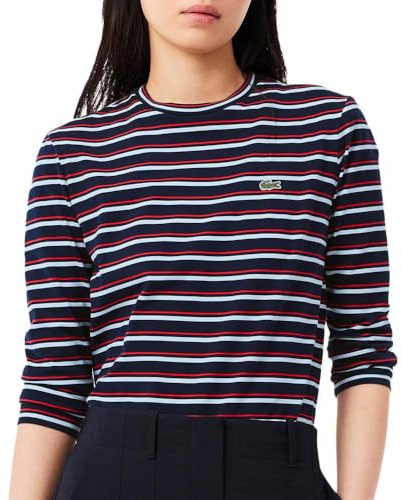 Lacoste Damen-T-Shirt, Marineblau, langärmlig, marine, 38