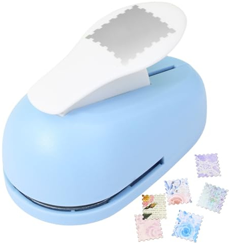Briefmarken Stanzer, 2 x 1.8cm Creative Motivstanzer Rechteck, Stanzer Briefmarkenform, Briefmarken Motivstanzer Quadrat, Tragbarer Stempelstanzer für Karton Scrapbooking Briefumschläge Grußkarten