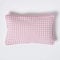 HOMESCAPES Housse de Coussin Rose à Carreaux Vichy en Coton, Housse de Coussin décoratif 30x50 cm