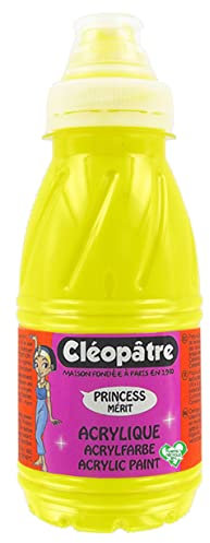 CLEOPATRE - PAM250-8 - Peinture Acrylique Princess Merit - Jaune primaire - Flacon 250 ml 24 x 13 x 16 cm