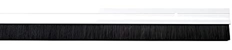 WOLFPACK LINEA PROFESIONAL - Burlete Puerta Metal Blanco Con Cepillo 1 Metro