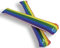 1 Paar (2 Stück) Airsticks / Klatschstangen / Lärmschläger REGENBOGEN - bunt (Lärm-Schläger - Applaus-Schlauch - Bäng Bäng / BängBäng - Pong Pong / PongPong)