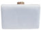 Leah Ward Women's Clutch Bag Suede Wedding Evening Party Handbags 672 (White)