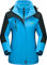 TACVASEN Mountain Jacket Womens Fleece Waterproof Jacket Outdoor Winter Warm 3-in-1 Coat Sweater Woman Windproof Sweatshirt Hoody, Blue, UK L