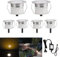INDARUN Spot à Encastrable Lampe de sol-Lumière (Blanc Chaud) étanche IP67 DC12V 0.6W Ø31mm-éclairage pour terrasse, patio, chemin, mur, jardin, décoration, intérieur et extérieur
