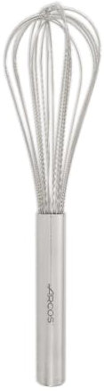 Arcos Batidor Manual de Varillas, Acero Inoxidable, Ideal para Repostería y Cocina, Tamaño 250 mm, Mango Ergonómico, Color Plata, Herramienta Profesional de Cocina