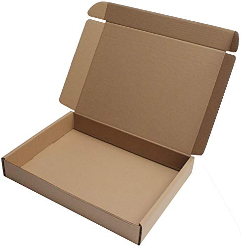WHITE OR BROWN SHIPPING CARDBOARD BOXES POSTAL MAILING GIFT PACKET SMALL PARCEL (15.5 x 12 x 2.5, BROWN, 20)