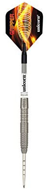 Unicorn Unisex Gripper 6 Steel Tip Dart Set, Black/Orange, 20 G EU