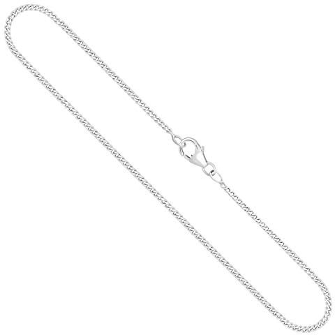 EDELIND Goldkette, Panzerkette flach Weißgold 585 / 14K, Länge 42 cm, Breite 1.7 mm, Gewicht ca. 5.1 g., NEU
