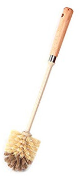 YFairy Toilet Brush with Wooden Long Handle, Household Home Kitchen Bathroom Cleaning Tools