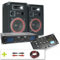 MAX XEN-3510 DJ Komplettanlage 700 Watt - 2X 10 3-Wege PA Lautsprecher Bluetooth inkl. Verstärker und 4-Kanal Mischpult mit Bluetooth USB SD Aufnahme, Bassreflex Boxen, Karaoke Party Set