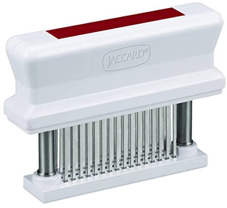 Jaccard 200348R, 48 Blade Durable Meat Tenderizer with Stainless Steel Razor Sharp Needle, Cooking Gadget for Tenderizing Chicken, Beef, Pork, Veal, BBQ, Red