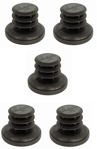 cyclingcolors 5X Embout de Tube Rond rentrant Pied Chaise Meuble Table Plastique Noir Patin (d = 15-16mm)