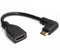 Mini HDMI to HDMI Male Converter Cable - Right Angle, Supports 1080P Full HD