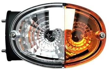 MelTruck Oval Blink-Positionsleuchte AMP für Traktor John Deere 5G 5GF 5GV JCB mit Glühbirnen 24V