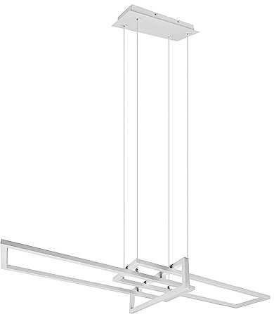 Trio Leuchten LED Pendelleuchte Salinas 320310331, Metall Weiß matt, inkl. 34 Watt LED, Switch Dimmer