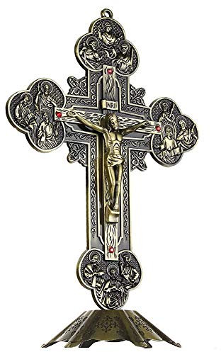 Ruluti Wand Kreuz Kruzifix Messing Jesus Christus Altar Kreuz Jesus Am Kreuz 21 cm