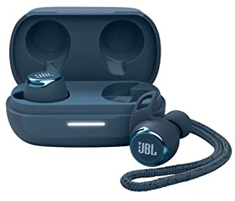 JBL Reflect Flow Pro - Blau – Kabellose In-Ear Sport Kopfhörer mit sicherem Halt – Mit Noise-Cancelling und integriertem Mikrofon – Bis zu 30 Stunden Musikwiedergabe