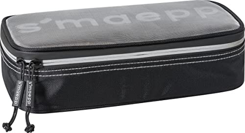 BRUNNEN Schlampermäppchen s'maepp XL „Hardwired“ | 1 Klappe(n), schwarz/silberfarben