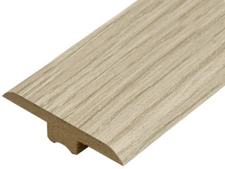 Universal Moudlings Laminate & Wood Flooring T Section Transition Bar MDF Threshold Strip Edge Profile Door Strip Trim (White Varnished)