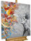 KunstLoft Leinwandbild | 100% HANDGEMALT | 80x80cm | Gemälde 'Burst of Emotions' | Frau | Bunt Grau | Wandbild Wohnzimmer