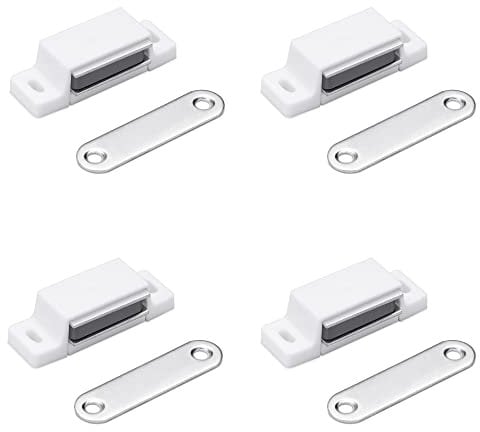 Navaris 4x Türmagnet Magnetschnäpper stark - Tür Magnet Haltekraft 14kg - Magnetverschluss Schrank - Türmagnete Magnet Schranktür - Schrankmagnete Magnetschloss Magnetschnapper