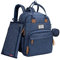 RUVALINO Baby Wickelrucksack Wickeltasche Rucksack mit tragbarer Wickelauflage, Schnullerhalter und Kinderwagengurten, Babytasche Multifunktional für Mama und Papa, Schwarz