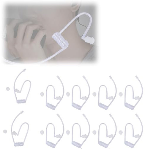 10 Pièces Oreillette Radio tube acoustique transparent Tube de Bobine Acoustique de Remplacement pour Oreillettes de Talkie-walkie et Casque Radio Bidirectionnel tube acoustique Auriculares
