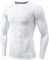 TERODACO Base Layer Mens Long Sleeve Soft Gym T Shirts Men UPF 50+ Moisture Wicking Compression Tops for Men Running Sports Cycling Top,Breathable Quick Dry Stretchy 323 White L
