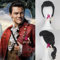 Biamoxer Die Sch?ne und das Biest Prinz Gaston Perücke Schwarz Kurze Perücke Cosplay Halloween Rollenspiel Haar Einheitsgr??e Schwarz
