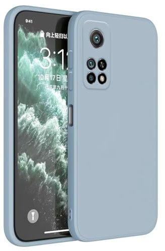 Topme Handyhülle Hülle Fur Xiaomi MI 10T 5G / Xiaomi MI 10T Pro 5G (6.67 Inches) Case Schutzhülle, Hautschutz Aus TPU Silikonhülle - Rauchblau