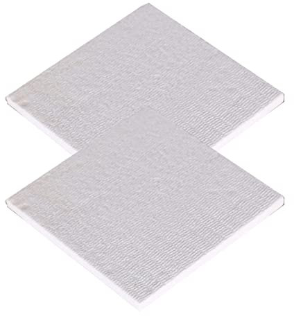 YTGZS Placa de Aislamiento Térmico de Fibra de Cerámica Inorgánica Ignífuga Resistente al Calor Longitud 300mm Ancho 300mm,2 Piezas,Thickness 10mm