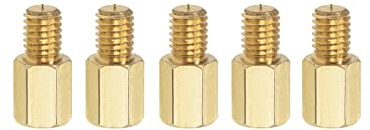 YOKIVE 5 pcs M6 Écarteur Vis Laiton Hex pcB Entretoises Or Ton 10mm+8mm | Conserver Hauteur Cohérent, pour Carte Mère
