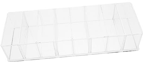 Zerodeko Organizer Cosmetici Trasparente Con Scomparti Multipli Contenitore Per Trucco Porta Makeup Pratico e Compatto Per Bagno e Viaggio Per Ombretti e Rossetti