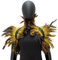 BYNYXI Feather Shawl Feather Cloak Fluffy Feather Cape Shoulder Costume Stage Performance Model Walk Feather Shawl Photo Prop Cosplay Party Clothing Decoration Yellow