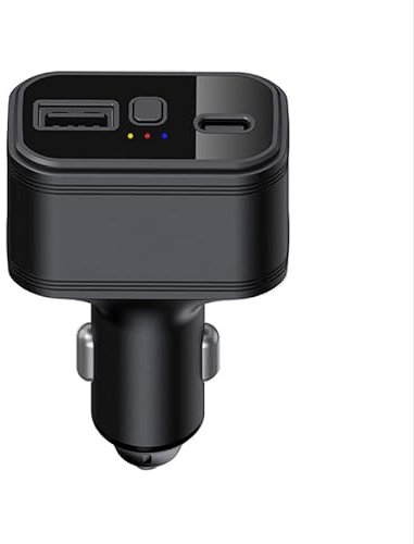 4G LTE GPS Tracker, Verstecktes 4G GPS Tracker Gerät ohne ABO Auto Zigarettenanzünder Dual USB Typ C Ladeanschluss, Echtzeit Standort, Vibrationsalarm, Abbruchalarm usw.