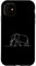 Hülle für iPhone 11 Elegante Linienkunst, einfaches Zeichnen, Kunstwerk, Elefant