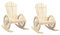 vidaXL Adirondack Schaukelstühle 2 STK., Schaukelstuhl mit Wagenräder-Design, Schaukelsessel für Garten Terrasse Balkon, Sessel Stuhlset Gartenmöbel, Landhausstil, Massivholz Tanne