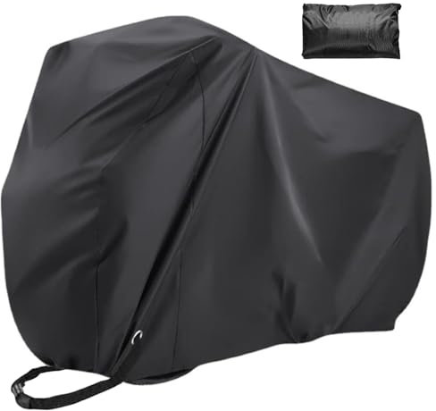 SPEEDCYC Bike Cover Waterproof for 2 Bikes Bicycle Tarpaulin 210D Heavy Duty Rain Sun UV Wind Proof Cover for Outdoor Storage Mountain Road Electric Bike with Lock Holes & Storage Bag 200x70x110cm,XL