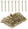 Amabro 50 Mini Forcine Per Capelli,3,5cm Mollette Capelli Donna,Forcine Capelli Donna Mollette Per Capelli Mollette Capelli Donna Hair Pin Piccole Forcine Ondulate Fermagli In Metallo (oro)