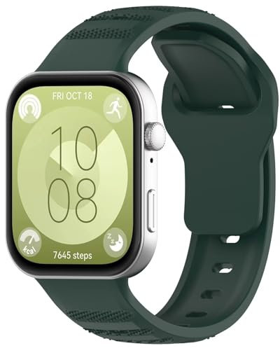 TINGYR Correas Compatible con Huawei Watch Fit 4 Pro/Fit 4/ Fit 3, Ligero, Fácil de Reemplazar, Reloj Correa de Repuesto para Huawei Watch Fit 4 Pro/Fit 4/ Fit 3.Pensando en el Verde