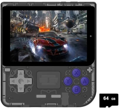 Meiurlex V10 Retro Handheld Gaming Console with 5000 Games, 3.5-inch IPS Screen 480*320 RK3326 Open Source System 64G Arcade Gaming Console Children