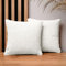 2er Set Kissenbezug 30x30 cm Creme quadratisch - aus Chenille-Stoff, mit Reißverschluss - dekorative Kissenbezüge für Kissen 30x30 für Sofa, Deko Schlafzimmer, Deko Wohnzimmer