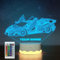 CooPark Personalisierte Auto 3D Nachtlicht, Customized LED Racing Lampe mit 16 Farbwechsel & Fernbedienung + warmes weißes Licht, beste Geburtstag Fahrzeug Geschenk für Jungen Männer Kinder