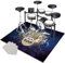 KQIEJUY Drum Teppich 120 x 80 cm Black rutschfeste Trommel Teppiche Schlagzeugteppich Schallschutzdecke Schlagzeugmatte Elektronisches Jazz Schlagzeug Kit für Bass Snare Drum Schlagzeug Matte