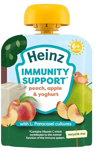 Heinz Baby Food Peach, Apple and Yoghurt Immunity Support Pouch 85g